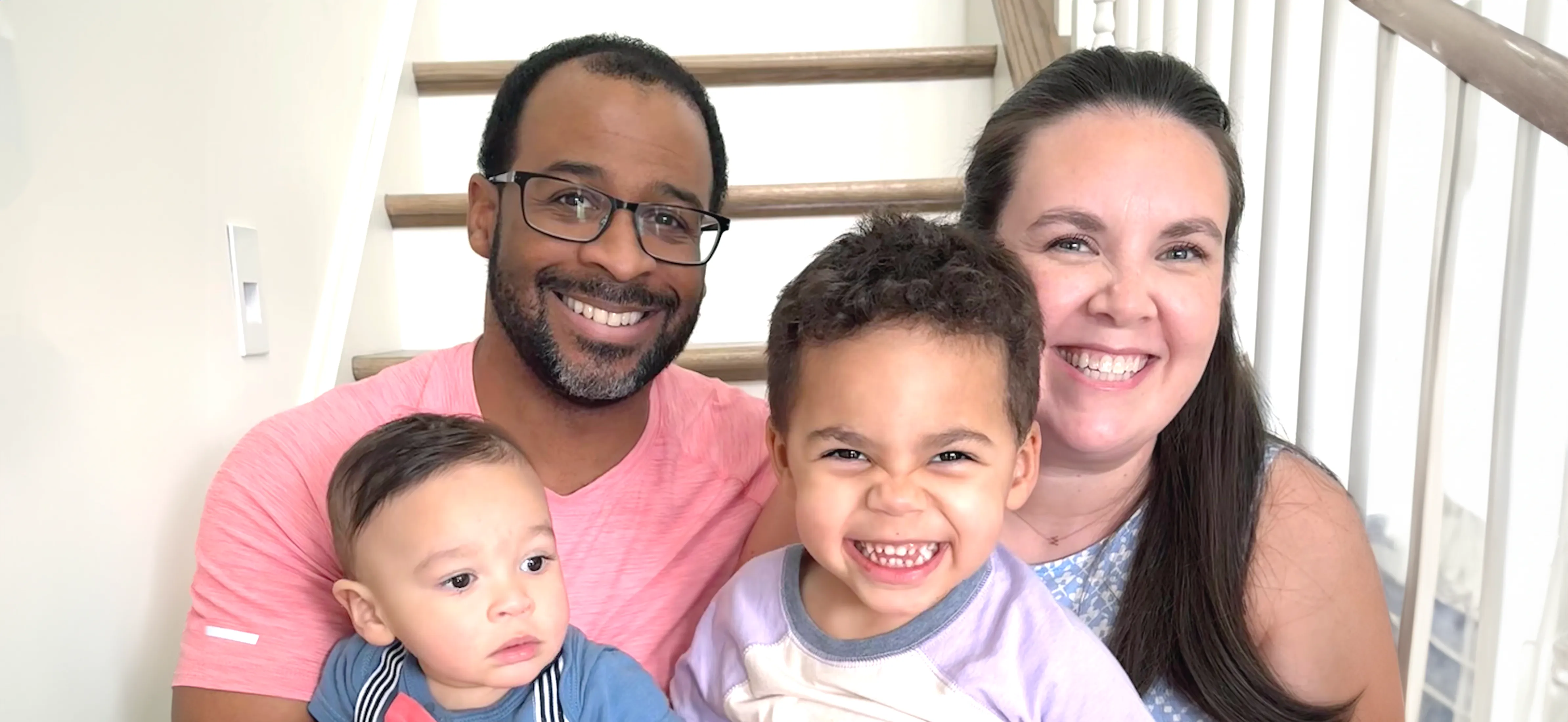 Dannie and Bridget Evans with their two sons
